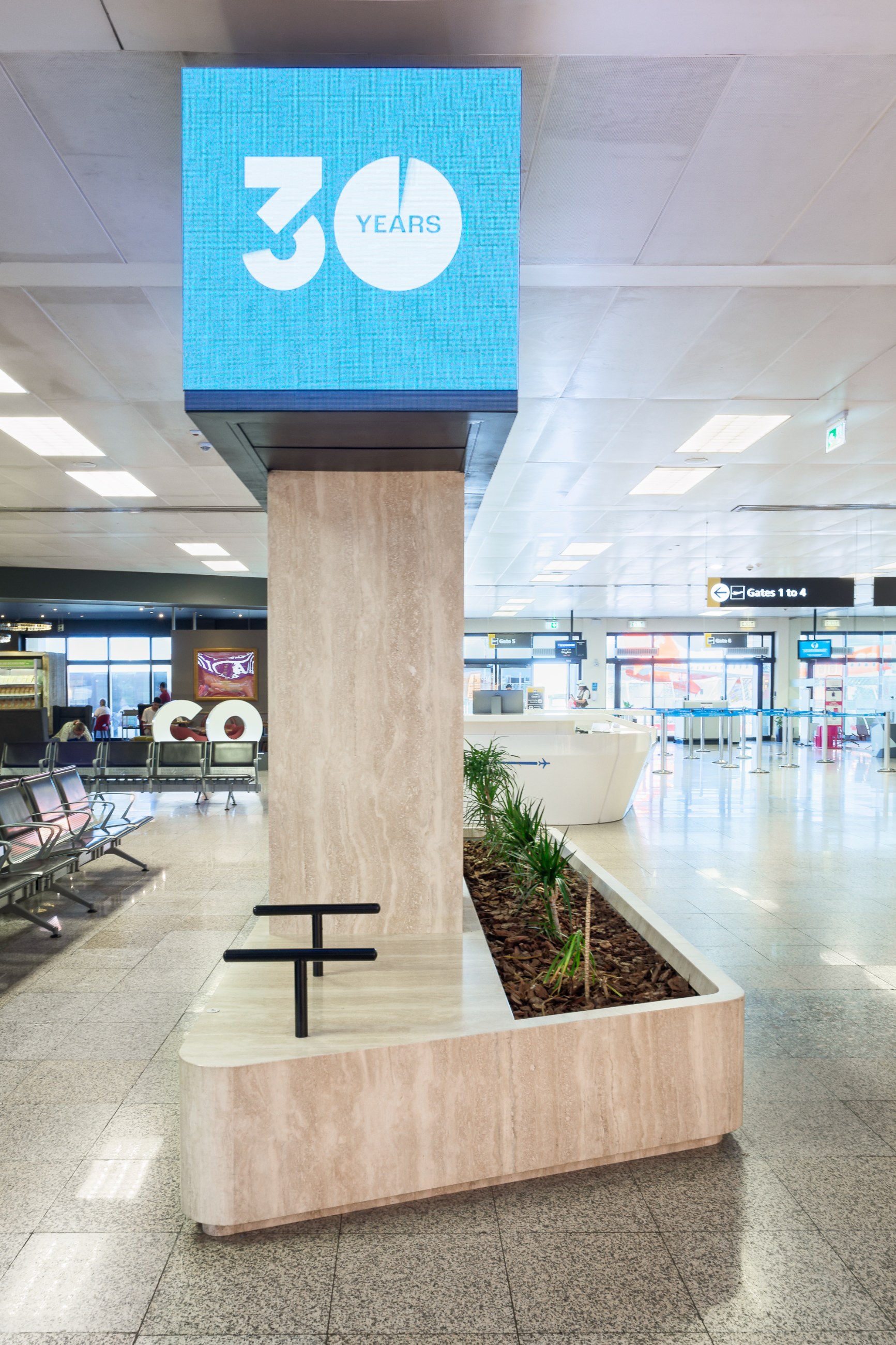 Info Island at Malta International Airport, view 2
