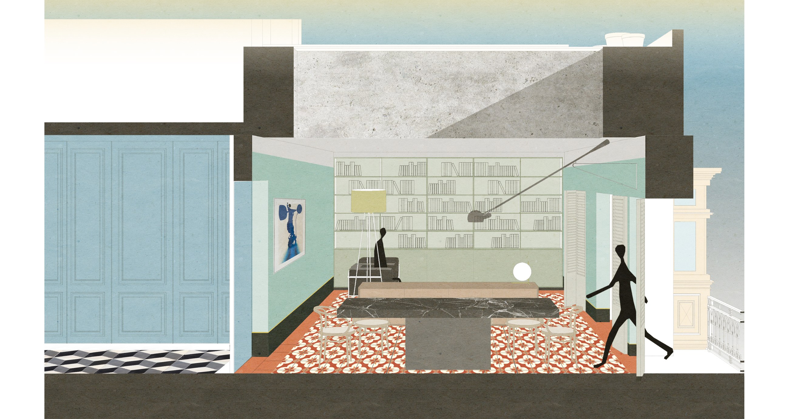 Old Theatre Townhouse, drawing 9